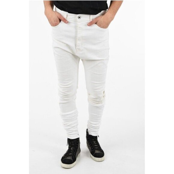 $295 Diesel Men’s Black Gold Type-2840 Knitted Ankle Jeans White Denim Size 29